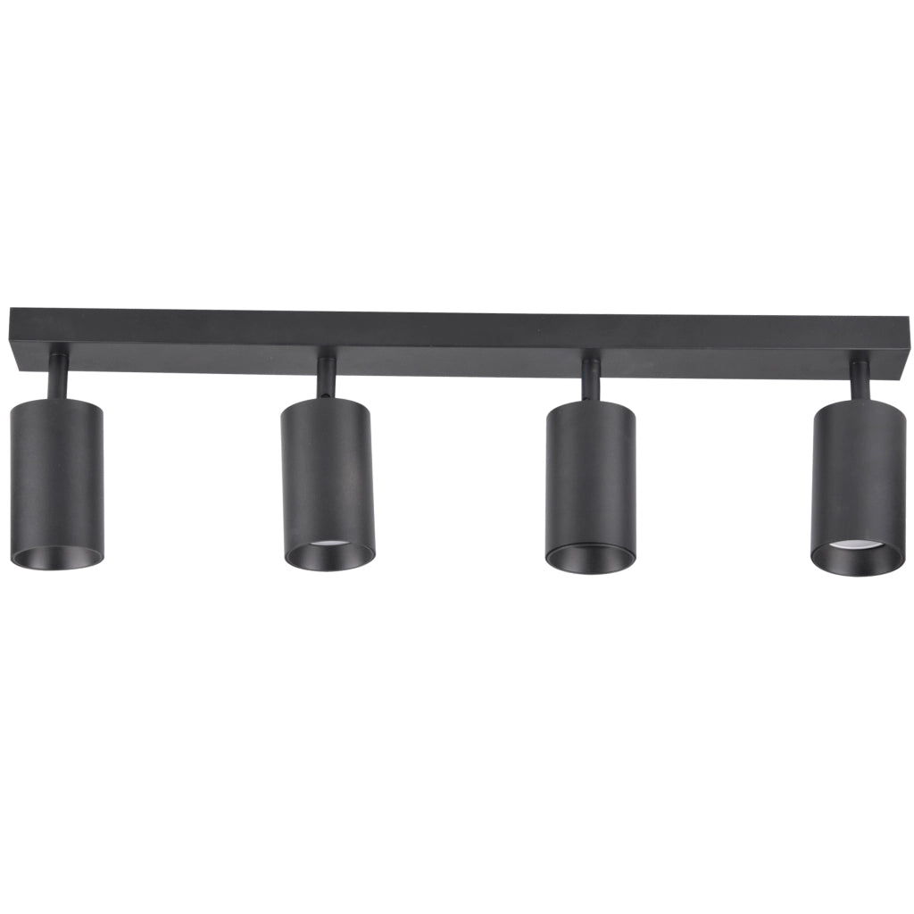 Applique/Plafoniera 4 faretti GU10 nero-oro Maribel Polux