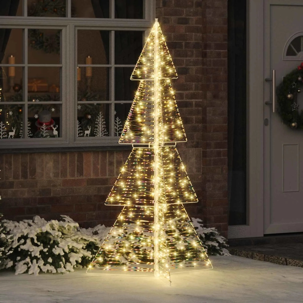 Albero di Natale | Decorazioni natalizie con 240 LED Bianco caldo 180 cm PET