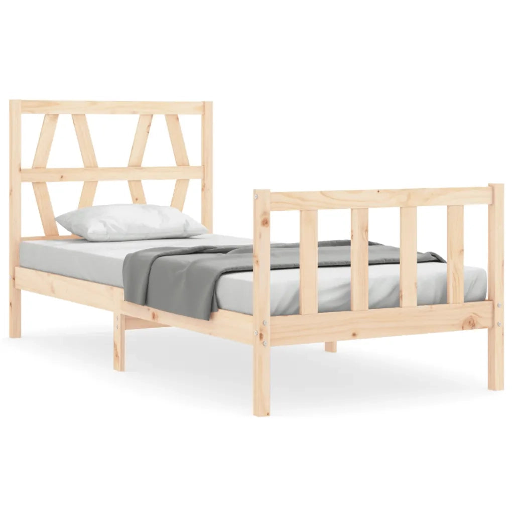 Giroletto senza Materasso-Struttura Letto 90x200 cm in Legno Massello di Pino 167031