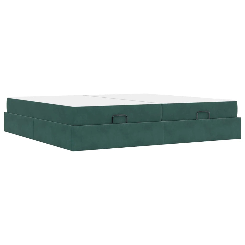 Struttura letto con materasso con materasso 2 pcs Verde Velluto 3399585