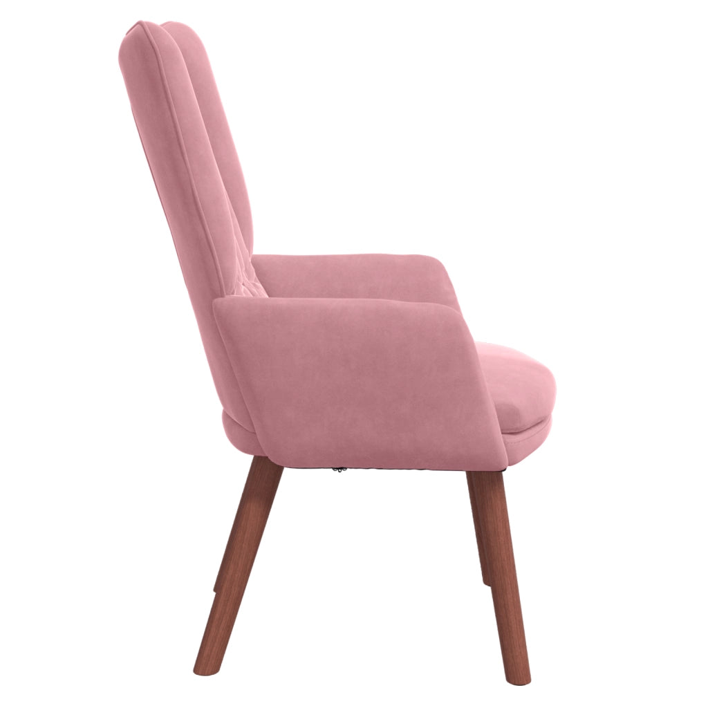 Sedia Rilassante  in Velluto Rosa