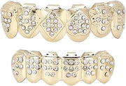 Tandini Smile Temporanei - Tintinnabulazione dei Denti - Sostituzione dei Denti - Set Tintinnabulazione Bling - Decorazione per Festa di Halloween - Pacchetto d'Oro .