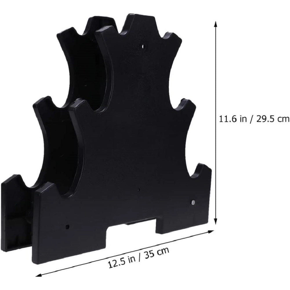 Trade Shop - Supporto Per Manubri Pesi A 3 Livelli Per Accessori Fitness Palestra Casa Nero -