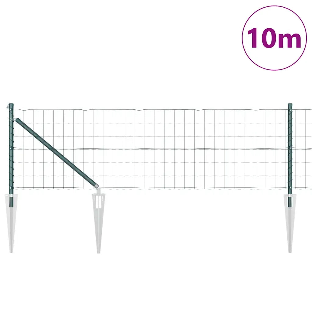 Recinzione da Giardino | Recinzione con Posto Verde 0,6 x 10 m Acciaio e PVC