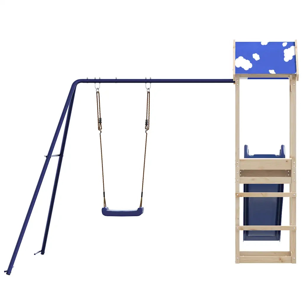 Set da Gioco da Esterno in Legno Massello di Pino