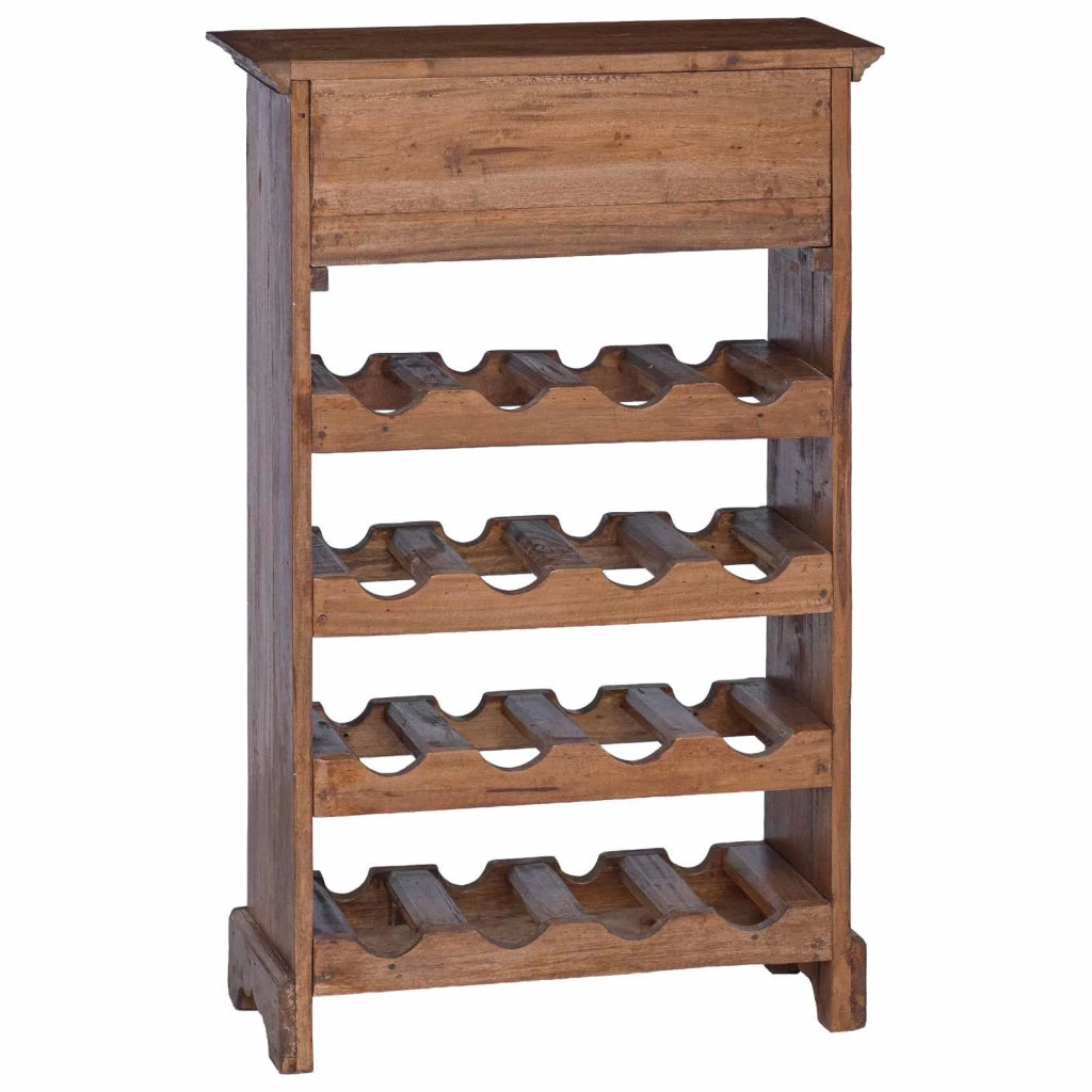 Portabottiglie 55 x 23 x 85 cm Legno di Mogano Massello