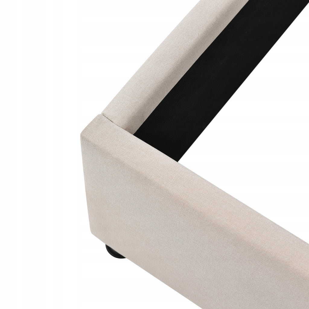 Letto con contenitore - Xylo - 180x200 - Beige - Sollevamento idraulico