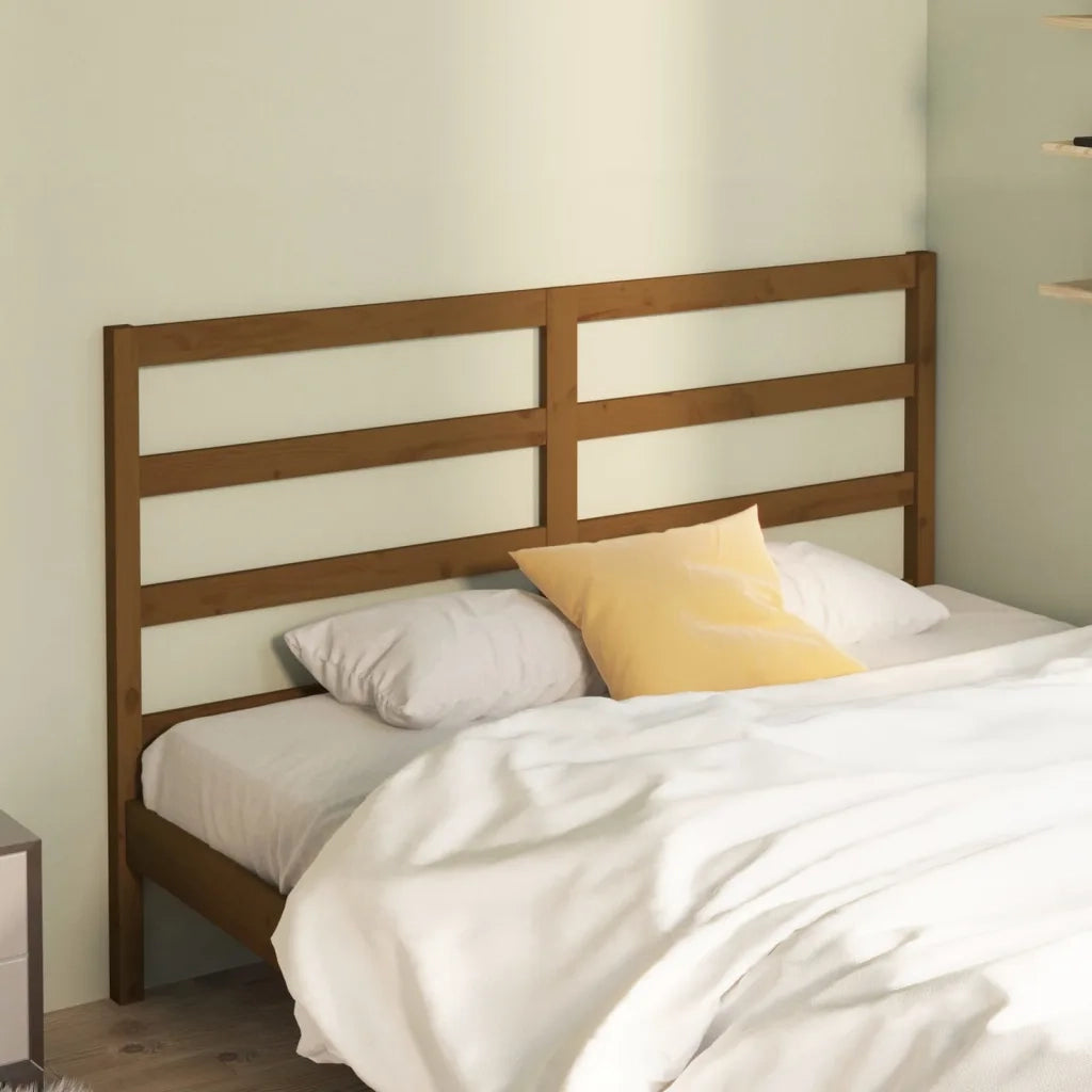 Testiera | Testata per Letto ambra 146x4x100 cm in Legno Massello di Pino