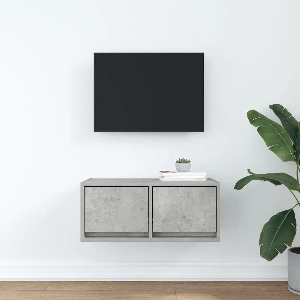 Mobile per TV Grigio Cemento 60x31x25,5 cm Legno Multistrato