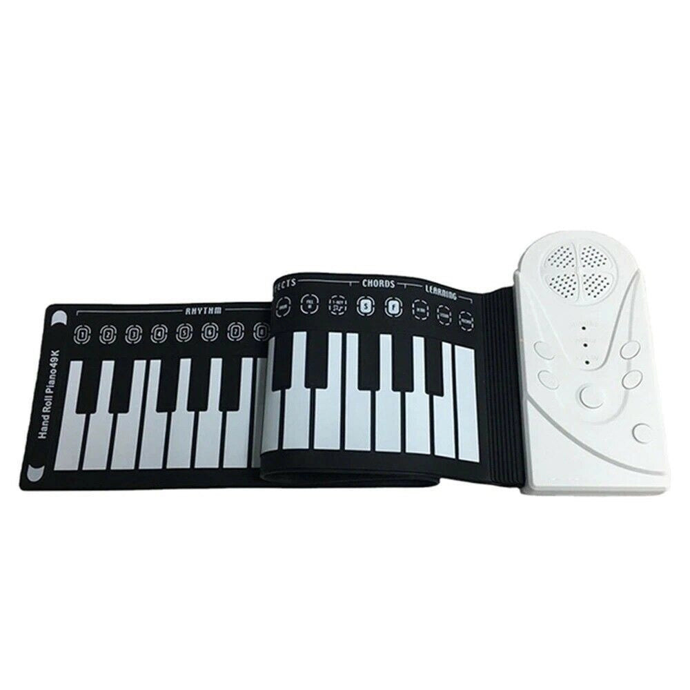 Trade Shop - Tastiera Pianola Elettronica Pianoforte Musicale Pieghevole 49 Tasti Q-gq001 -