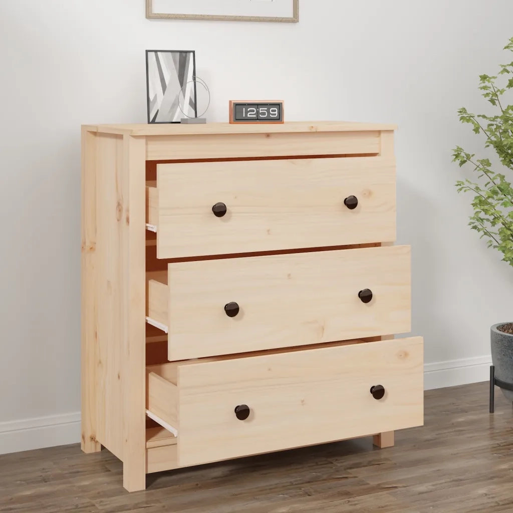 Credenza | Madia | Buffet da pranzo | Armadio da pranzo 70x35x80 cm in Legno Massello di Pino