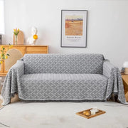 Sprei Grande sprei 2-posti stereoscopico jacquard tessuto Diversificato dekorativo copriletto per sprei divano 180 x 230 cm grigio chiaro