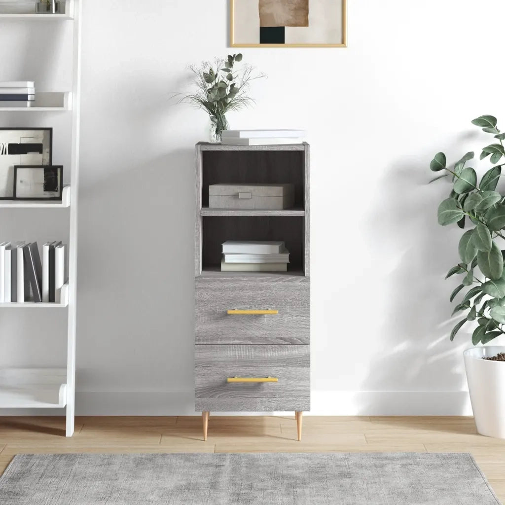 Credenza Grigio Sonoma 34,5x34x90 cm in Legno Multistrato 828658