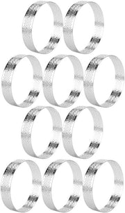 10 anelli rotondi da 12 cm con fori in acciaio inossidabile per torte, quiche, cake, mousse, forma per dolci, accessori da cucina