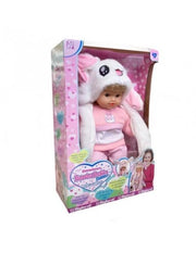 Bambola-MammAmore,BimbaBella Bunny magica cuffietta,bambola soffice ,senza ciuccio piange,premi le zampette le orecchie