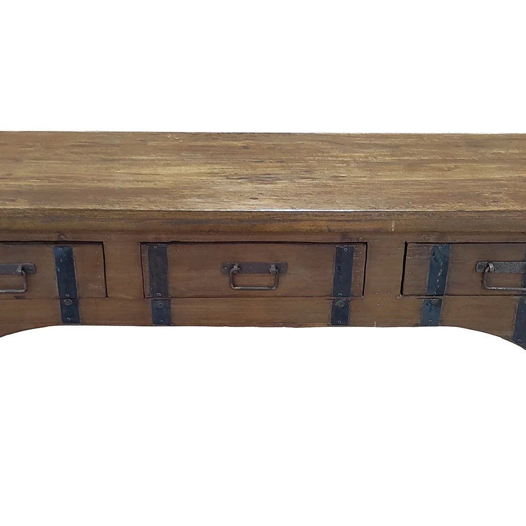 Mobile basso artigianale in legno 165-175x45x57h cm