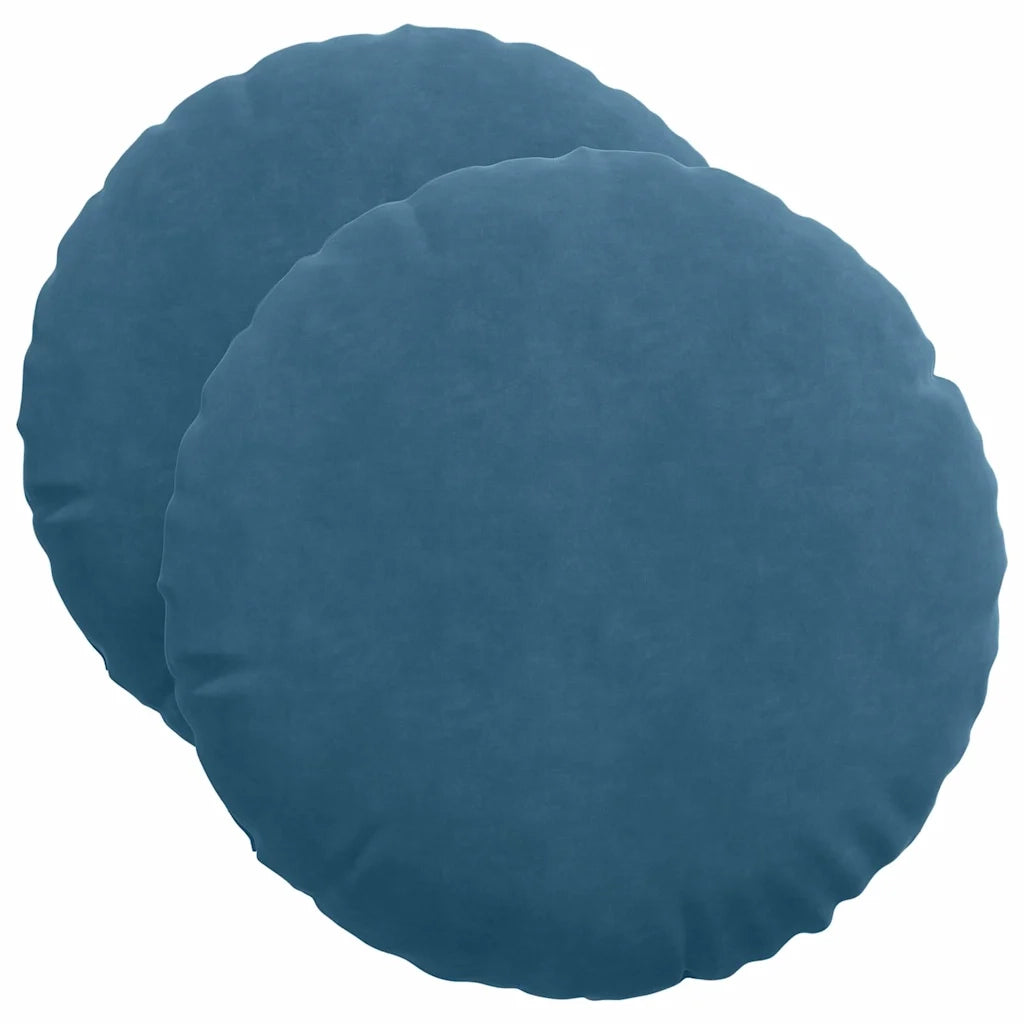 Cuscini per Seduta 2 pz | Cuscini per sedie Blu ?50 x 19 cm Velluto