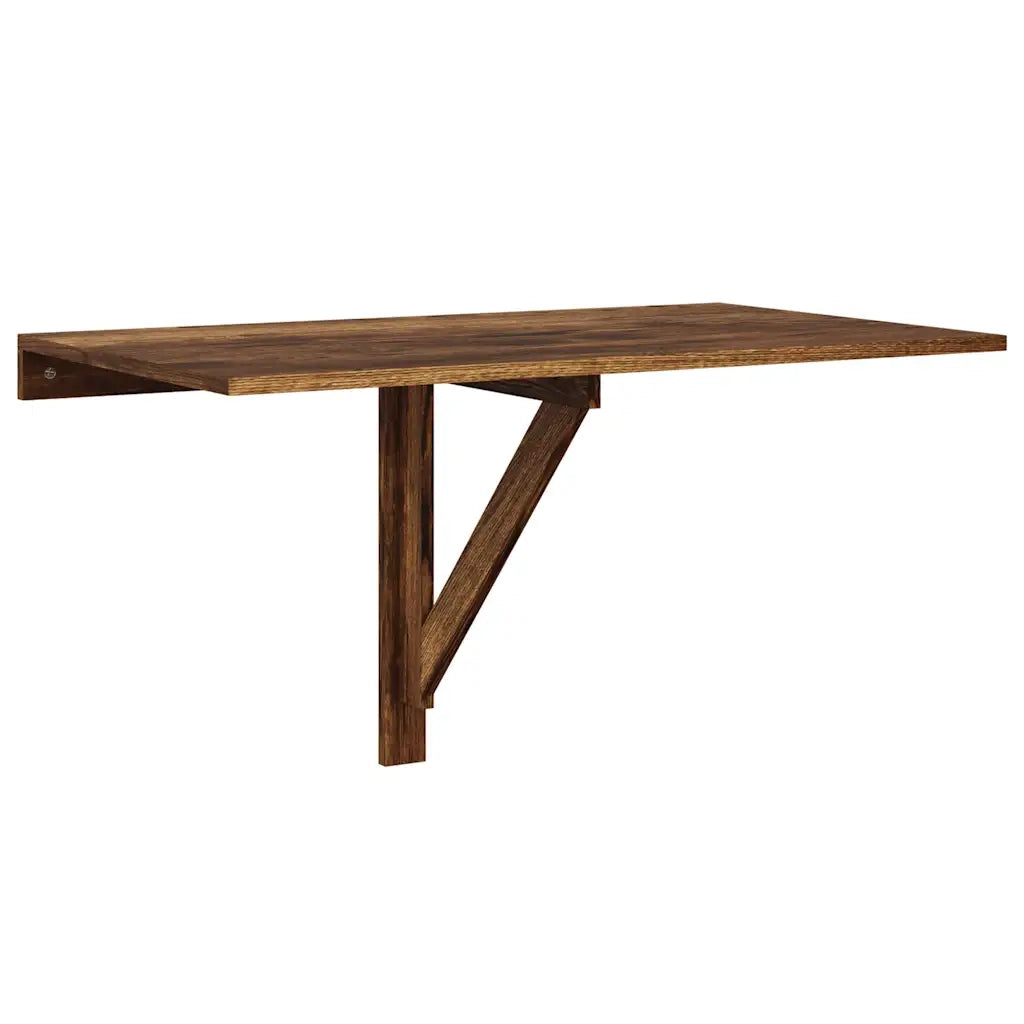 Tavolino Parete Pieghevole Rovere Fumo 100x60x56 cm Multistrato CFW7021426