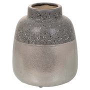 Vaso in ceramica argento 15x15x16,5h