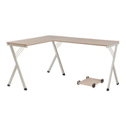 Scrivania/Tavolo da lavoro 158 x 120 x 75 cm Effetto rovere bianco 03_0009069