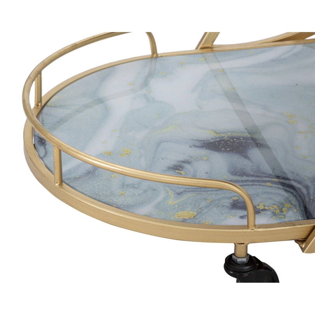 Carrello VKH2, Oro, Metallo, 71x45,5x84,5 cm