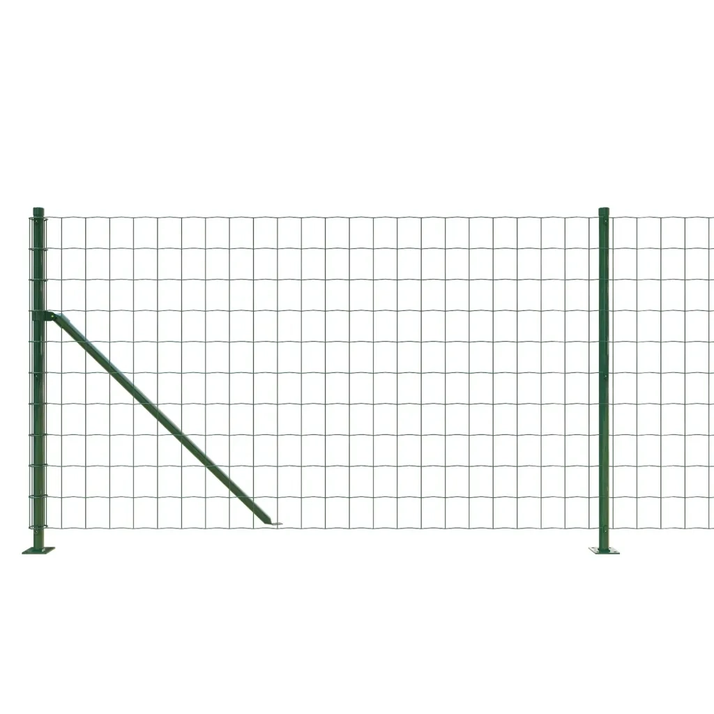Recinzione Metallica con Flangia Verde 1x10 m 154161