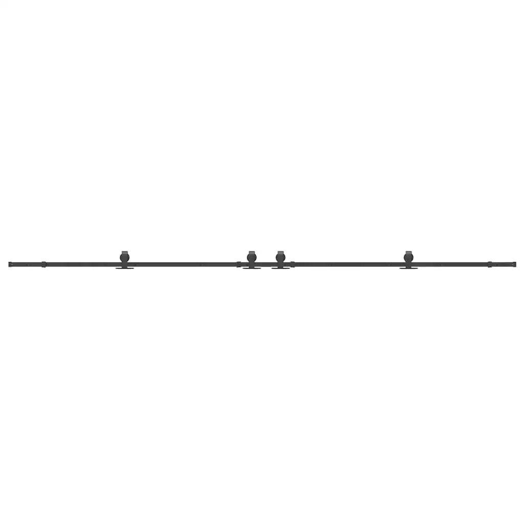 Kit di Binari per Porte Scorrevoli 427 cm Acciaio Nero 3295788