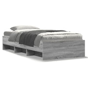 Letto singolo | Letto per adulti | Giroletto Grigio Sonoma 75x190 cm in Legno Multistrato