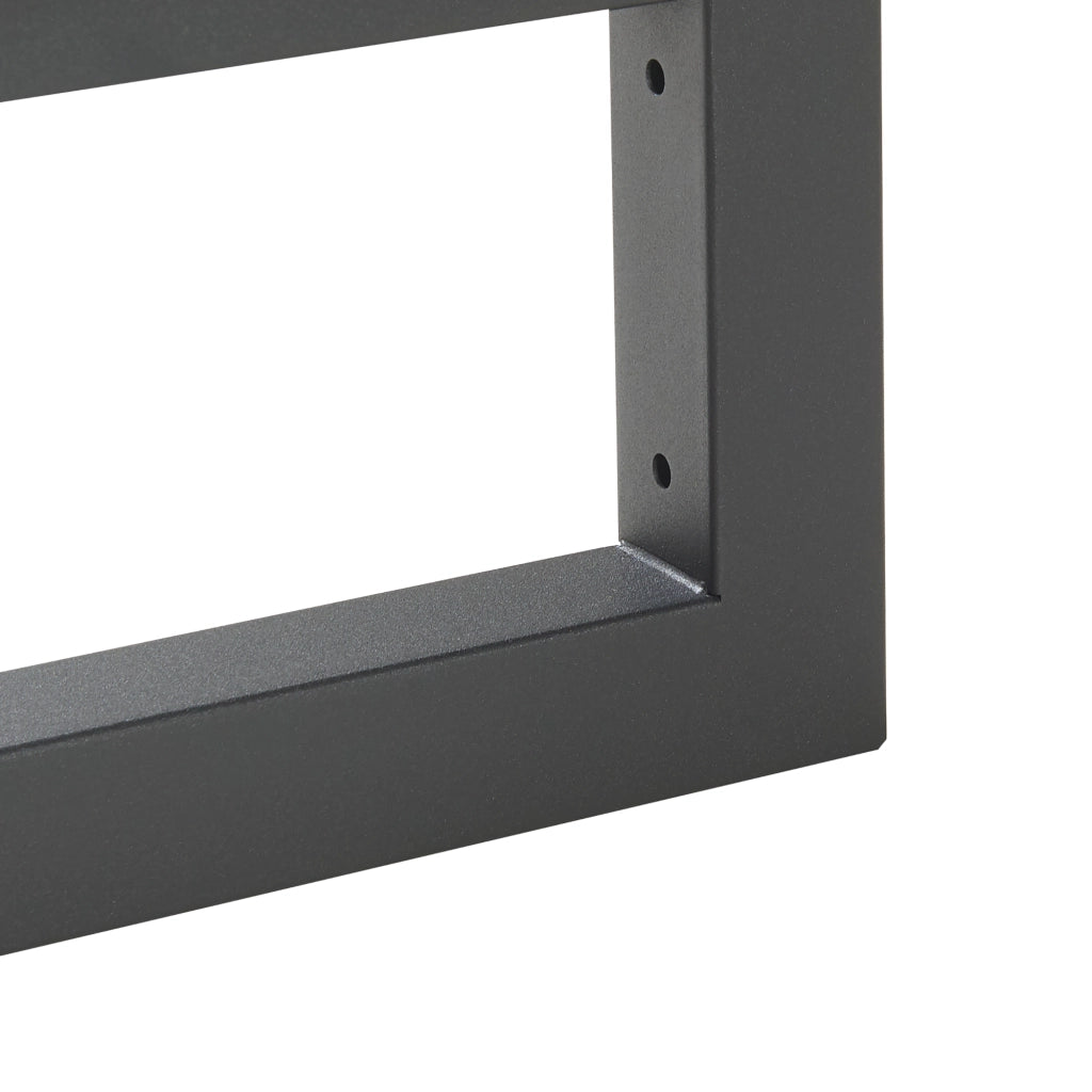 Set Hawangen di 2 Supporti per Mobili 'Fai da Te' Montaggio a Parete in Acciaio (LuxA) 45 x 20 cm - Nero [en.casa]