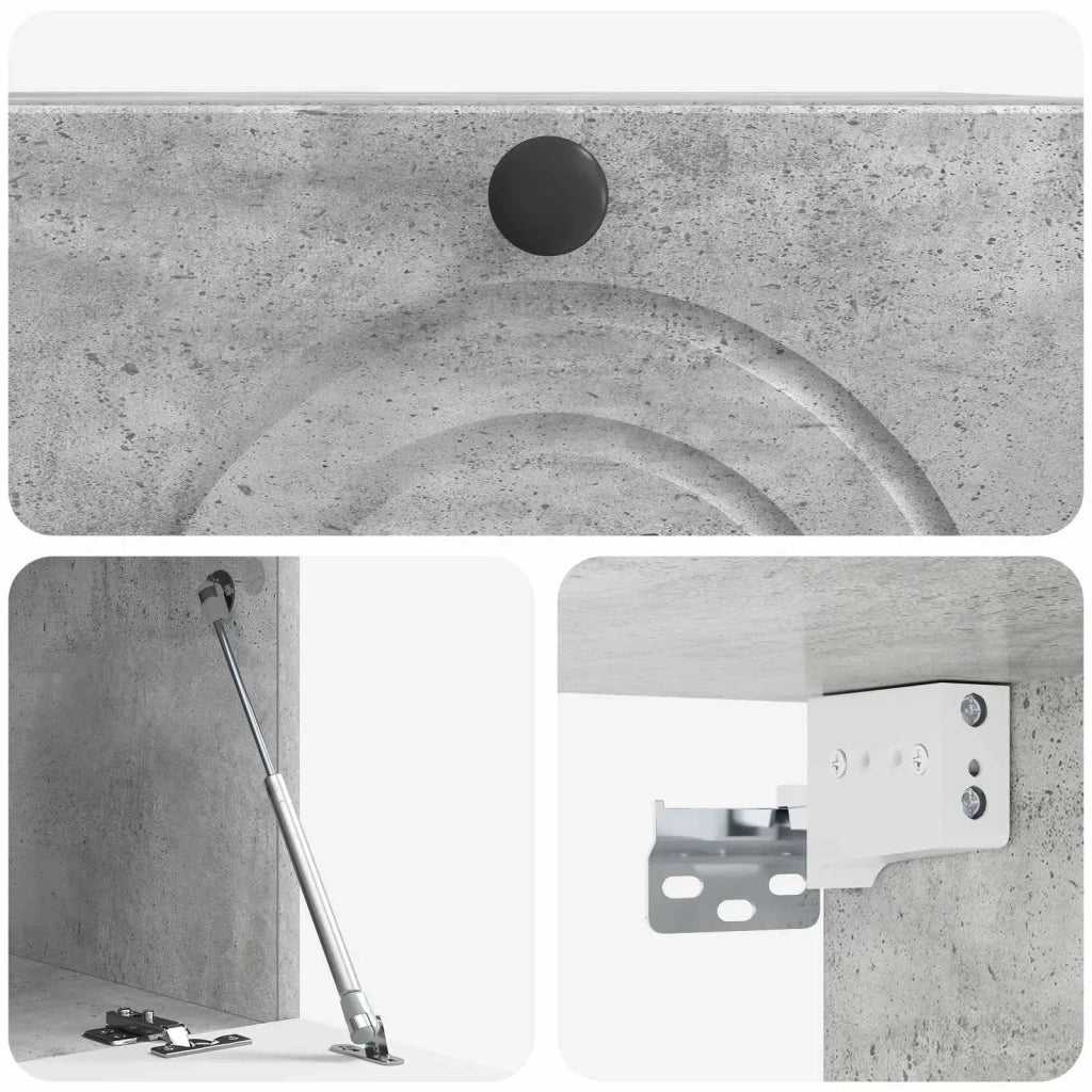 Mobile Porta TV da Muro Grigio Cemento 59,5 x 41 x 30 cm 898168