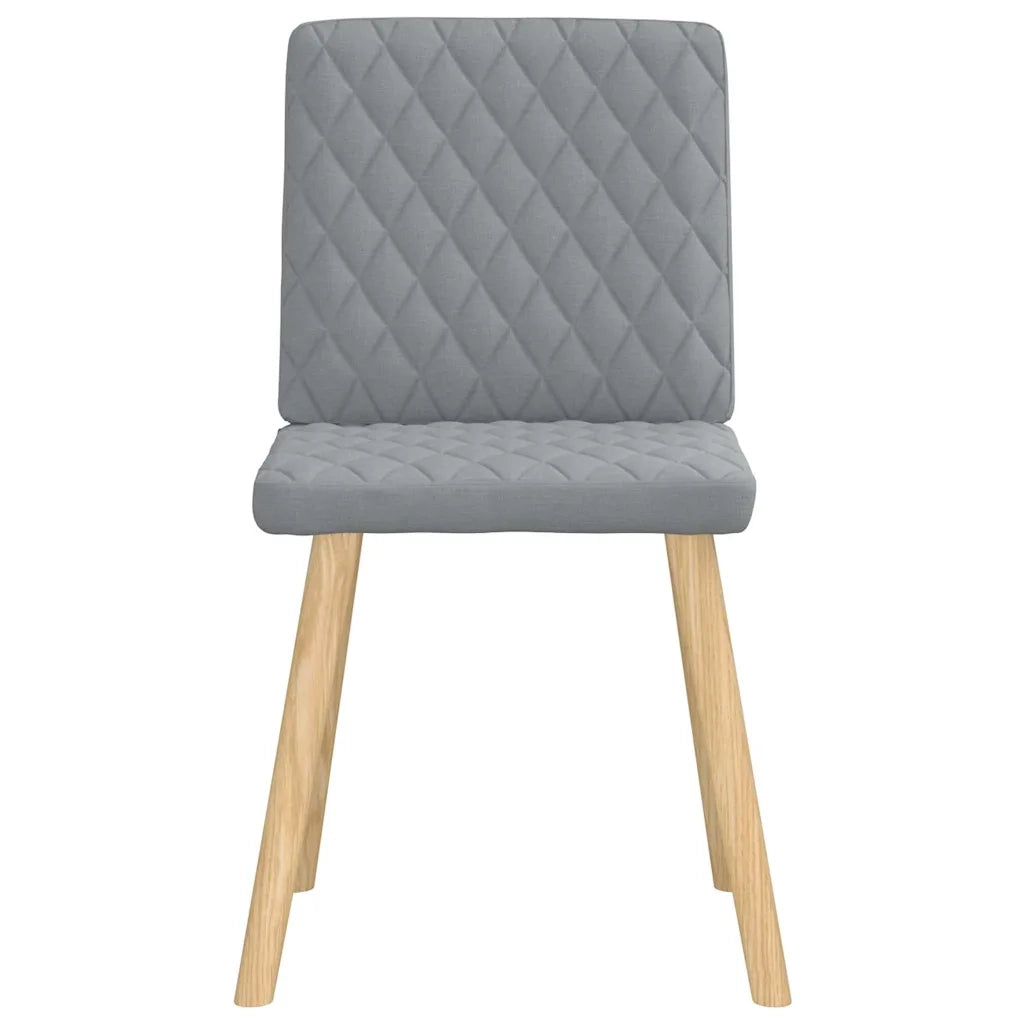 Sedie da Pranzo 4 pz Grigio Chiaro in Tessuto 3315221
