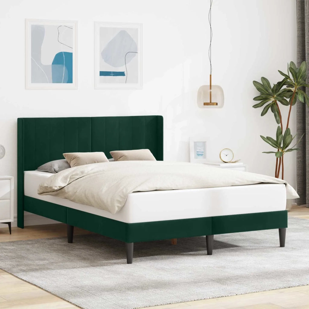 Struttura del letto Verde Scuro 140 x 200 cm Velluto 42027511