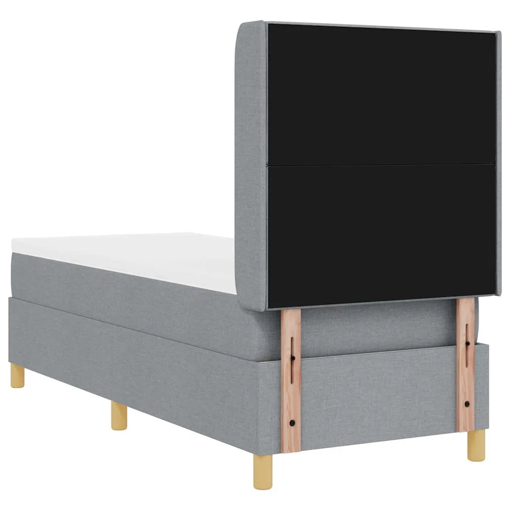 Letto a molle con materasso Grigio chiaro 80 x 200 cm Tessuto 3341861