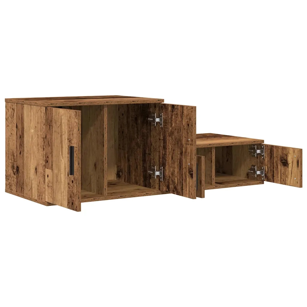 Armadio 2 pz Legno vecchio 127 x 41 x 40 cm Legno multistrato CFW1818148