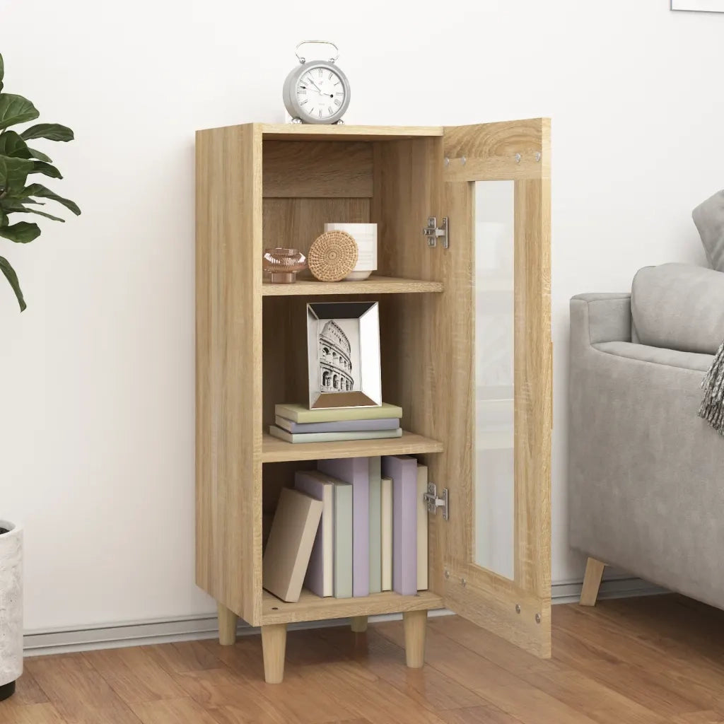 Credenza Rovere Sonoma 34,5x34x90 cm in Legno Multistrato cod mxl 19763