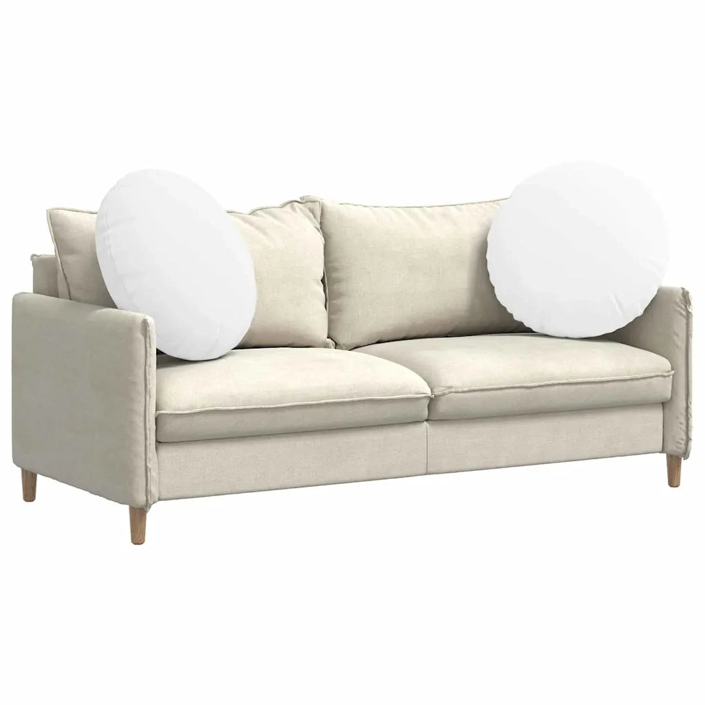 Cuscini per Seduta 2 pcs Bianco Ø60 x 21 cm Tessuto