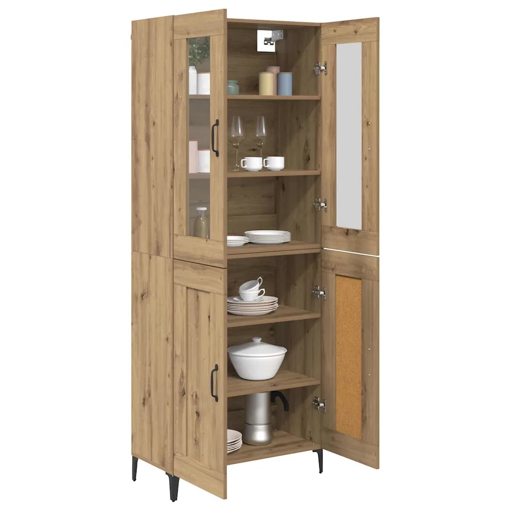 Credenza | Madia | Buffet da pranzo | Armadio da pranzo Rovere artigianale 69,5 x 34 x 180 cm