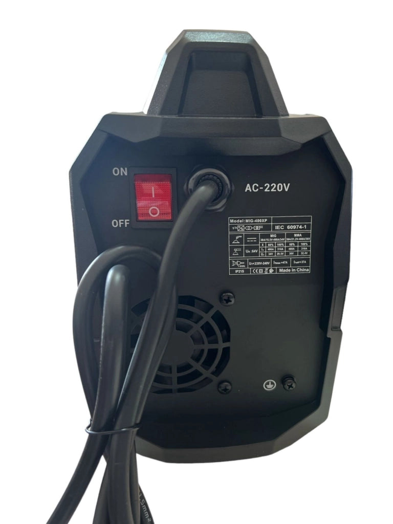 Saldatrice a filo continuo NO GAS 400A MIG-MMA elettrodo + bobina  MD-76005
