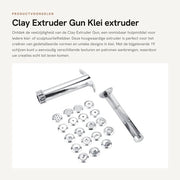Strumento per l'extrusione della terra - 19 pezzi di disco - Acciaio inox - Lega di zinco - Progetti artistici - Alta qualità - Pistola per la terra
