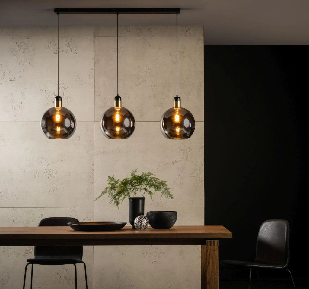Lampadario Lucide Julius 3xE27 dimmerabile nero/oro