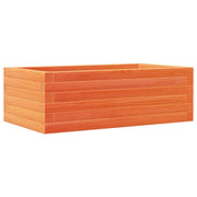 Fioriera rialzata per piante fiori terrazza giardino finitura a cera 70 x 40 x 23 cm legno di pino massiccio marrone 02_0038479