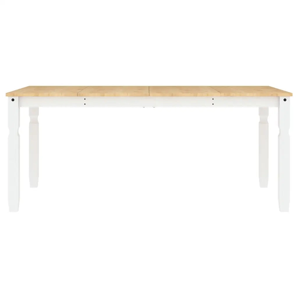 Set da Pranzo 5 pz PANAMA Bianco in Legno Massello di Pino 3345211