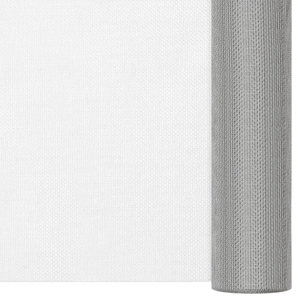 Recinzione in Rete in Acciaio Inossidabile 60x2000 cm Argento 150891