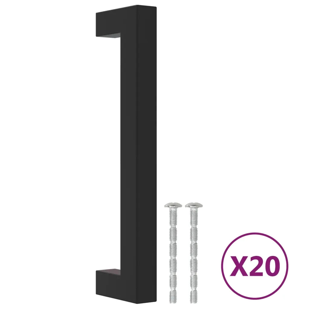 Maniglie per Mobili 20 pz Nere 128 mm in Acciaio Inoxcod mxl 85045
