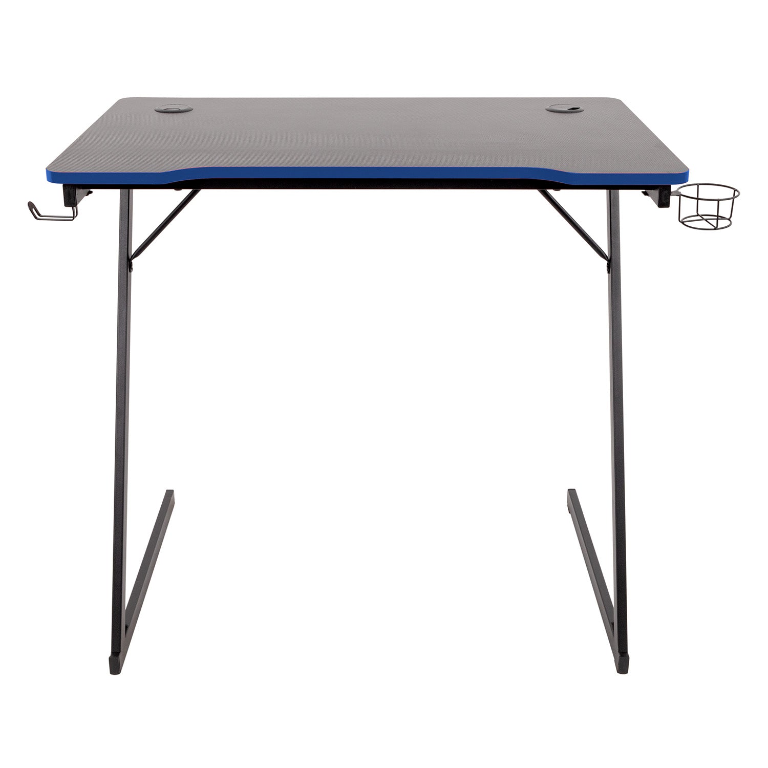 Flame - scrivania gaming - 80x50x75h cm nero e blu