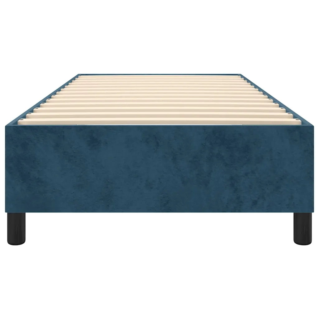 Struttura Letto a Rete a Molle-Giroletto Blu Scuro 90x200 cm in Velluto 758672