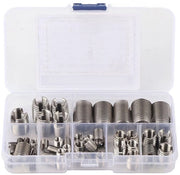 Set di Inserti a Filo - 50 pezzi - Acciaio Inossidabile - Filo Autoalimentante - Strumento di Riparazione - Resistente alle Vibrazioni - Alta Durezza - Verificatore di Diametro del Filo
