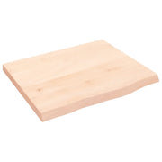 Ripiano a Parete 60x50x(2-4) cm Massello Rovere Non Trattatocod mxl 79800