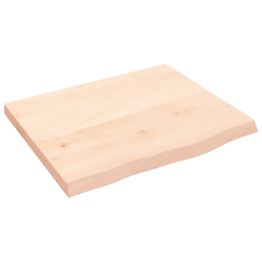 Ripiano a Parete 60x50x(2-4) cm Massello Rovere Non Trattatocod mxl 79800