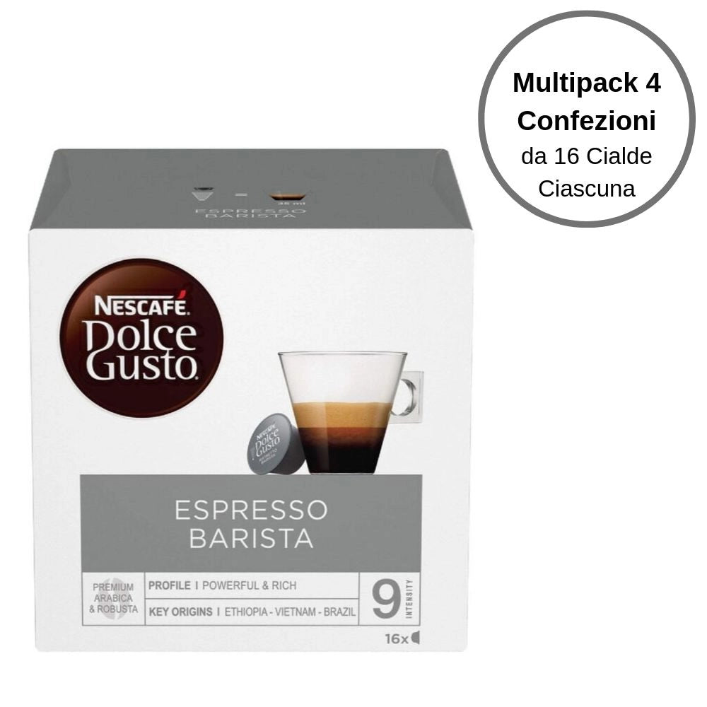 Nescafe' dolce gusto espresso barista caffe' in capsule multipack 4 confezioni da 16 capsule ciascuna